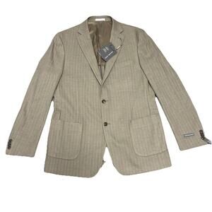 Michael Kors Mens Keates Blazer Stretch Classic Fit Sport Coat Taupe 44L $295